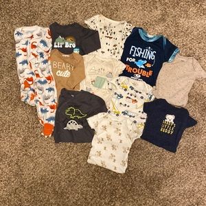 Bundle of baby boys 3-6 month onesies - 11 pieces total